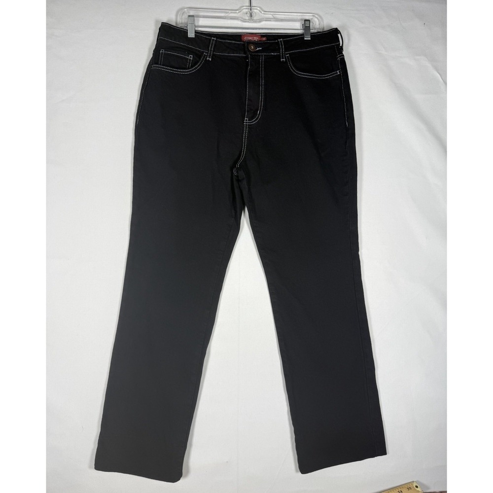Johnny Was Sasson Jeans Womens 33 Black Rinse Wash Straight Leg Denim Classic